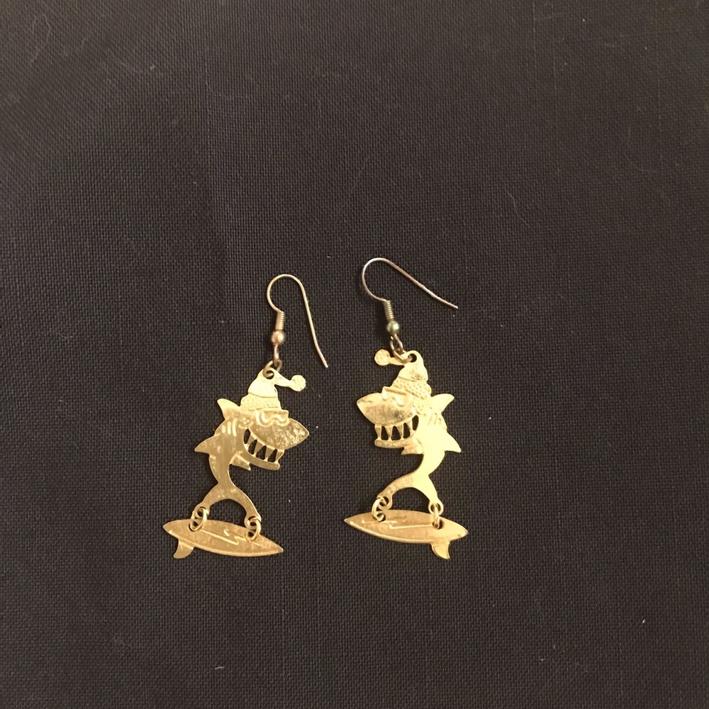 Shark earrings